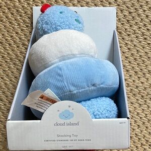 Cloud Island Soft Blue and White Stacking Toy
